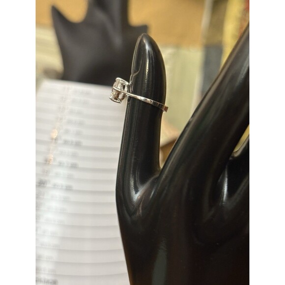 Sterling Silver Cubic Zirconia Engagement Ring Women’s Size 6.75 Wedding Cocktai - Picture 8 of 11